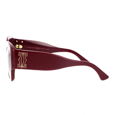 Shop Cartier Sunglasses In Bordeaux
