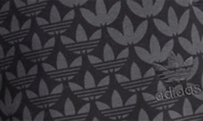 Shop Adidas Originals Monogram Cotton French Terry Shorts In Black