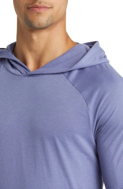 Shop Alo Yoga Core Pullover Hoodie In Infinity Blue
