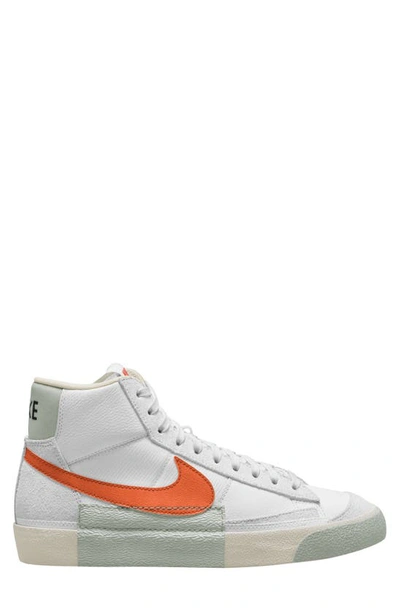 Shop Nike Blazer Mid Pro Club Sneaker In White/ Safety Orange/ Sail