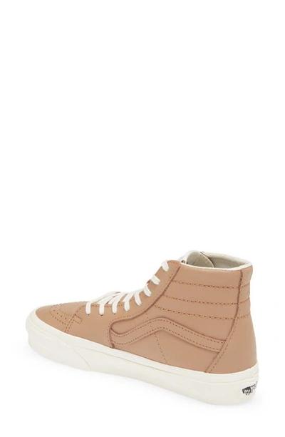 Shop Vans Sk8-hi Tapered Sneaker In Leather Brown/ Marshmallow