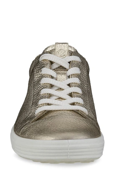 Shop Ecco Soft 7 Mono 2.0 Sneaker In Pure White Gold