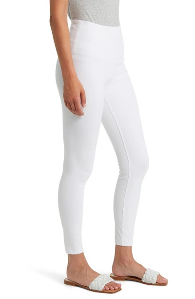 Shop Lyssé High Waist Denim Leggings In White