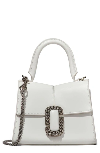 Shop Marc Jacobs The St. Marc Mini Top Handle Bag In White