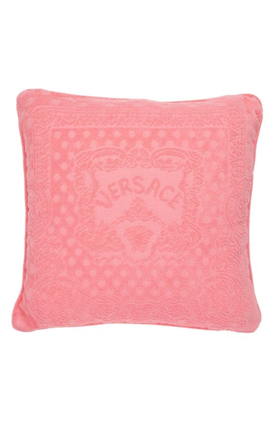 Shop Versace Seashell Baroque Double Face Accent Pillow In Flamingo