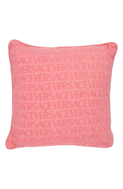 Shop Versace Seashell Baroque Double Face Accent Pillow In Flamingo