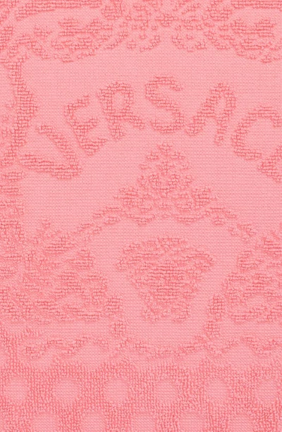 Versace Seashell Baroque Double Face Accent Pillow In Flamingo