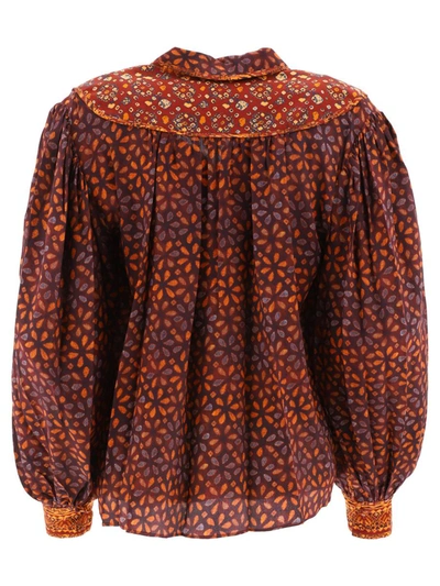 Shop Ulla Johnson "aninda" Blouse In Orange