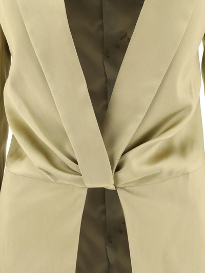 Shop Off-white "duchesse Twisted" Blazer In Green