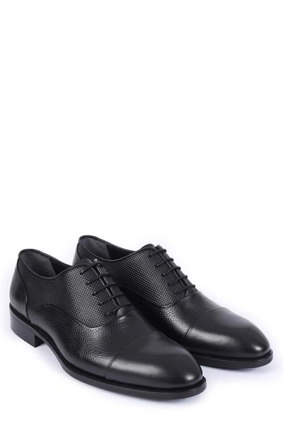 Shop Vellapais Delta Embossed Leather Oxford In Black