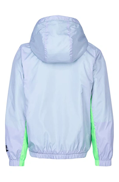 Nike Kids' Swoosh Fleece Lined Windrunner Jacket In Wolf Gray