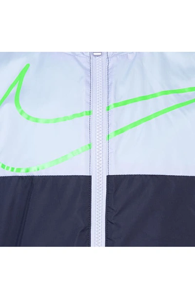 Nike Kids' Swoosh Fleece Lined Windrunner Jacket In Wolf Gray