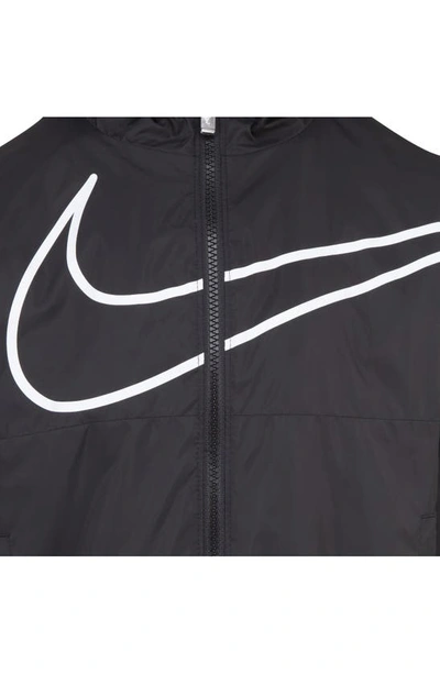 Nike Kids' Swoosh Fleece Lined Windrunner Jacket In Black