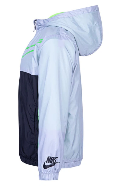 Nike Kids' Swoosh Fleece Lined Windrunner Jacket In Wolf Gray