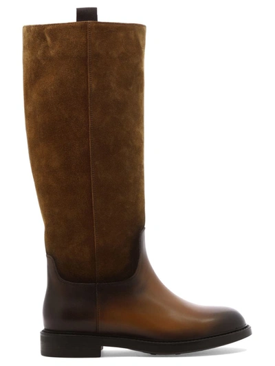 Shop Doucal's "alain" Boots In Brown