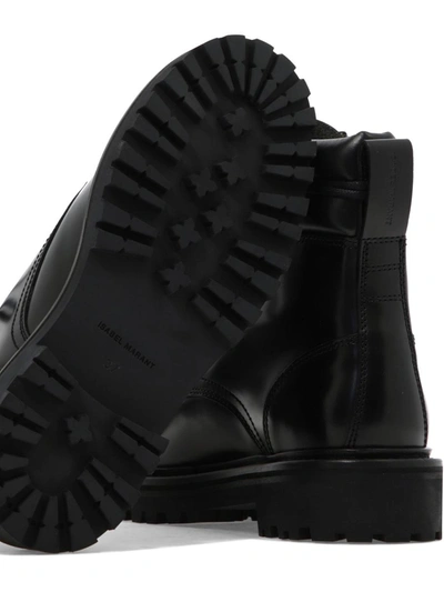 Shop Isabel Marant "chunky" Ankle Boots In Black