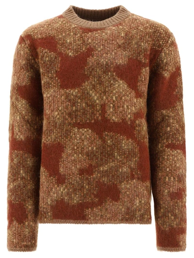 Shop Erl "jacquard" Sweater In Brown