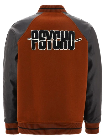 Shop Undercover "psycho" Bomber Jacket In Brown