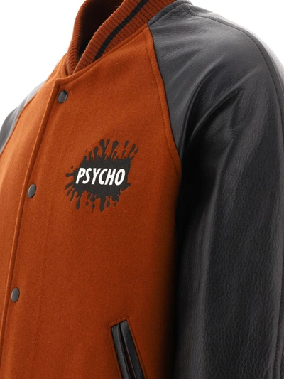 Shop Undercover "psycho" Bomber Jacket In Brown