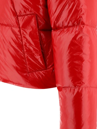 Stand Studio Tatum Puffer Gloss Nylon Down Jacket In Red