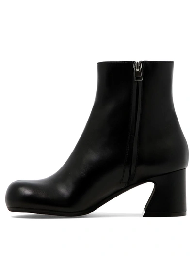 Shop Marni Ankle Boots With Shaped Heel In Black