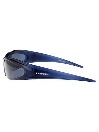 Balenciaga Sunglasses In 003 Blue Blue Blue