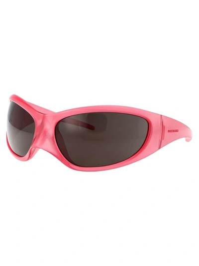 Shop Balenciaga Sunglasses In 002 Pink Pink Grey