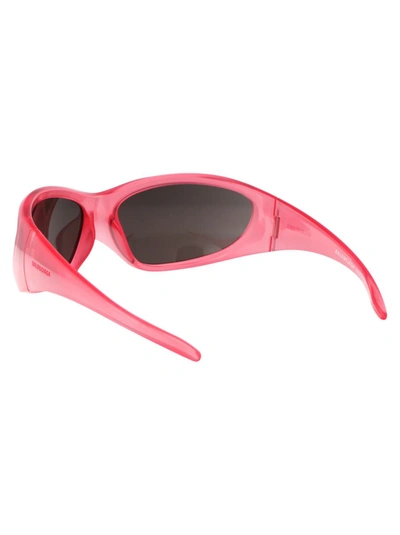 Shop Balenciaga Sunglasses In 002 Pink Pink Grey
