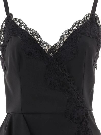 Shop Alexander Mcqueen Dress With Lace Inserts In Black