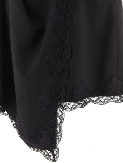 Shop Alexander Mcqueen Dress With Lace Inserts In Black