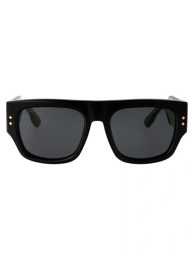 Shop Gucci Sunglasses In 001 Black Black Grey