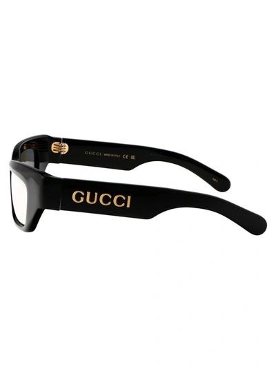 Shop Gucci Sunglasses In 002 Black Black Silver