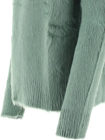 Shop Jil Sander Sweater Featuring Ribbed Hem And Cuffs In Green