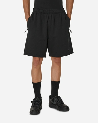 Shop Nike Solo Swoosh French Terry Shorts Black In Multicolor
