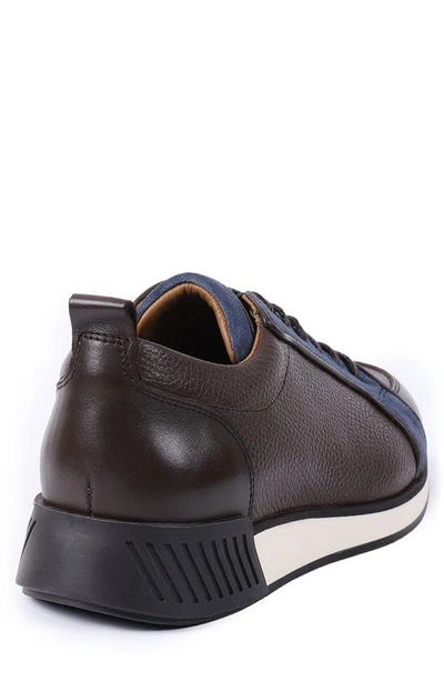 Shop Vellapais Clermont Suede & Leather Sneaker In Dark Brown