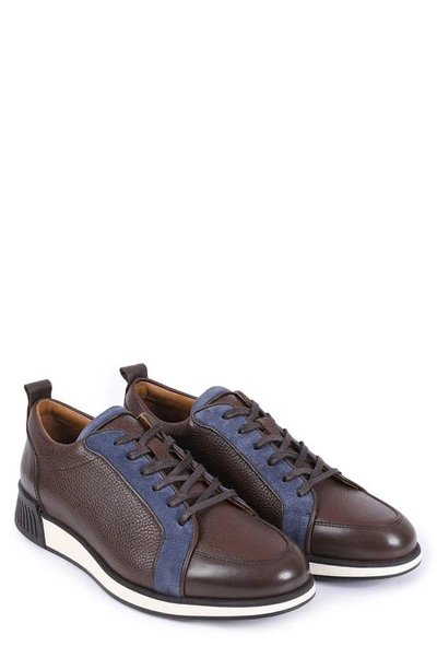 Shop Vellapais Clermont Suede & Leather Sneaker In Dark Brown