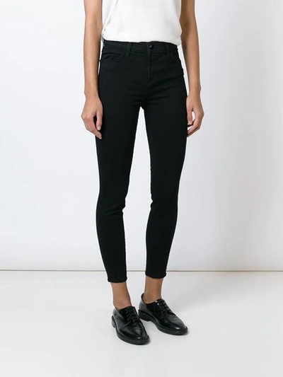 Shop J Brand Cropped Skinny Jeans In Black