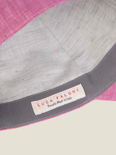 Shop Luca Faloni Dusty Pink Linen Baseball Cap