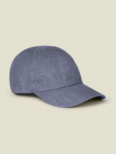 Shop Luca Faloni Payne's Grey Linen Baseball Cap