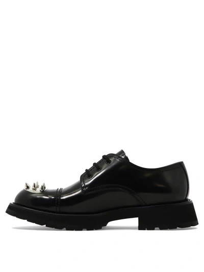 Shop Alexander Mcqueen "derby Punk Stud" Lace-up Shoes In Black