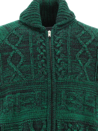 Shop Ambush "patchwork Moulinè" Sweater In Green