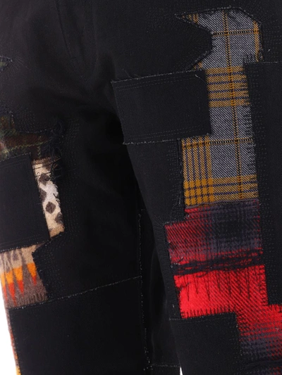 Shop Junya Watanabe "patchwork" Jeans In Black