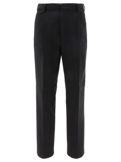 Shop Valentino "pink Pp" Trousers In Black