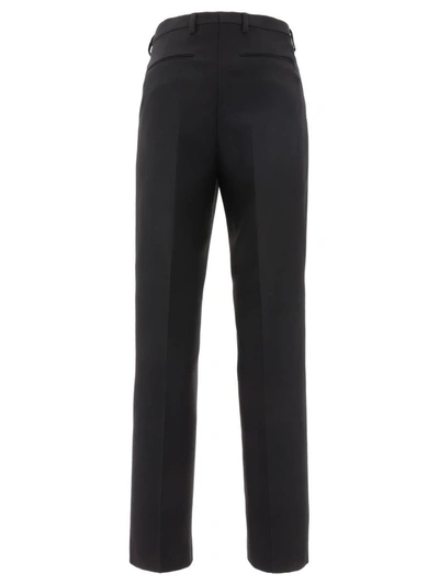 Shop Valentino "pink Pp" Trousers In Black