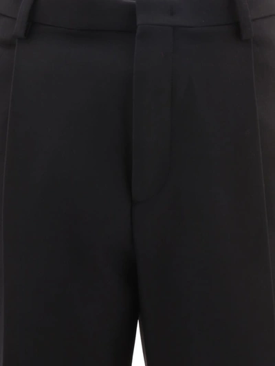 Shop Valentino "pink Pp" Trousers In Black