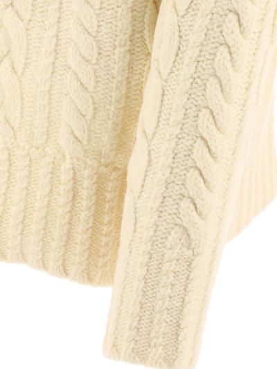 Shop Ami Alexandre Mattiussi Cable Knit Cardigan In White