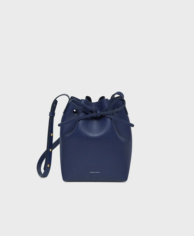 Shop Mansur Gavriel Mini Bucket Bag In Blue