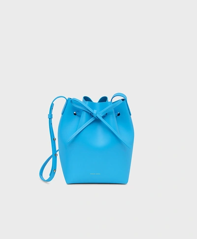Shop Mansur Gavriel Mini Bucket Bag In Piscina