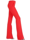 ALEXANDER MCQUEEN 绉纱喇叭裤, 红色