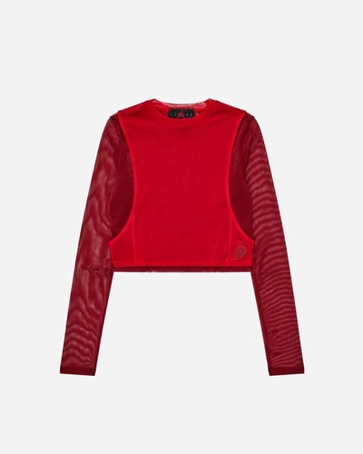 Shop Jordan Brand Jordan X Teyana Taylor Long Sleeve Mesh Top In Red